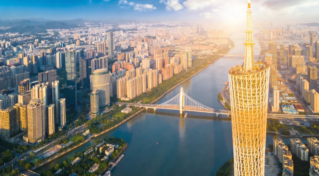 Guangzhou China city skyline sourcing agent location