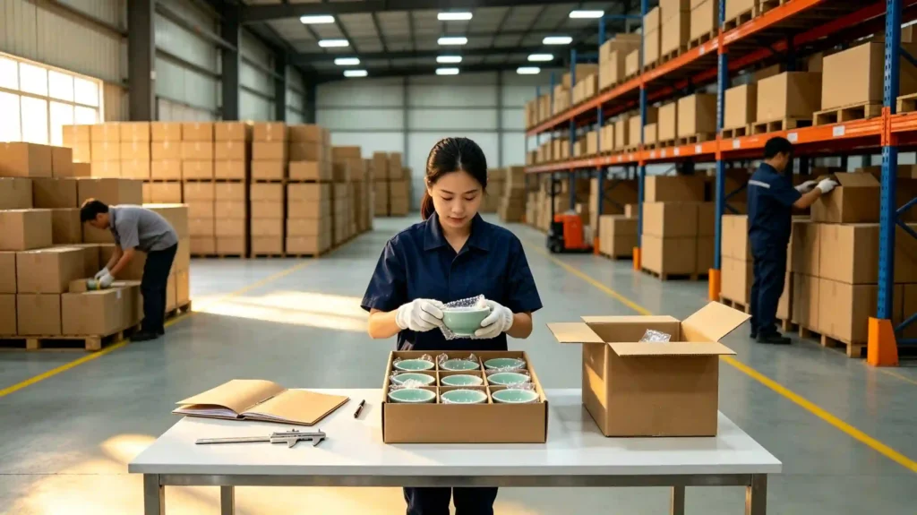 China sourcing agent warehouse quality control packing service